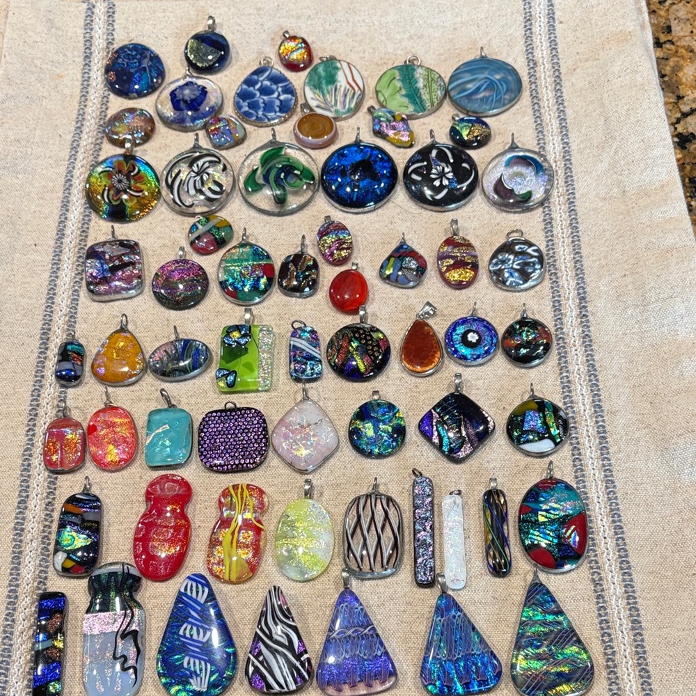 Colorful dichroic glass  Pendant Collection
